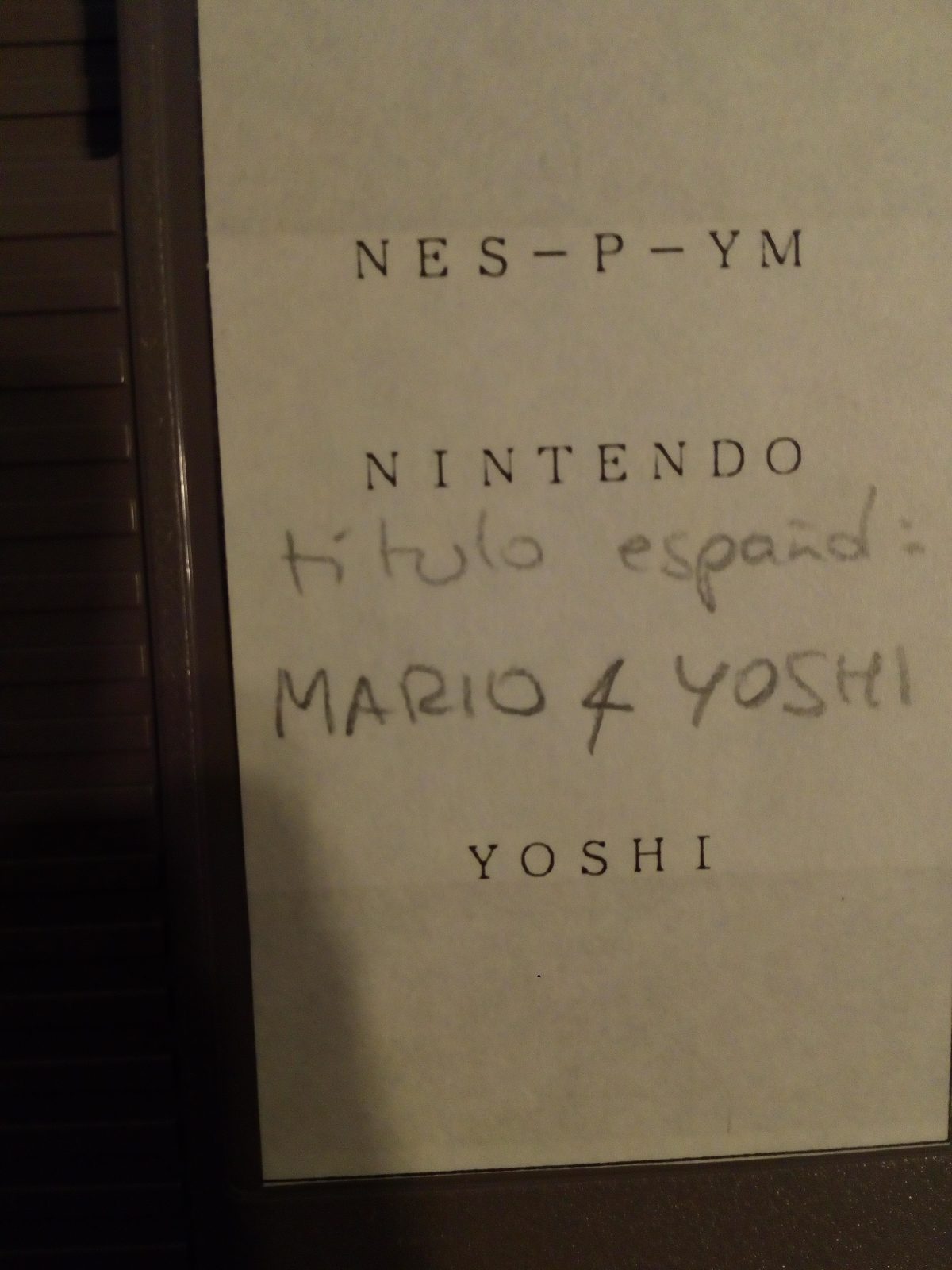 Mario & Yoshi Prototype GameFreak, the actual copy