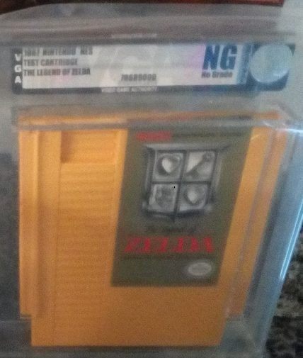 The Legend of Zelda Yellow Test Cartridge, the actual copy, VGA NG